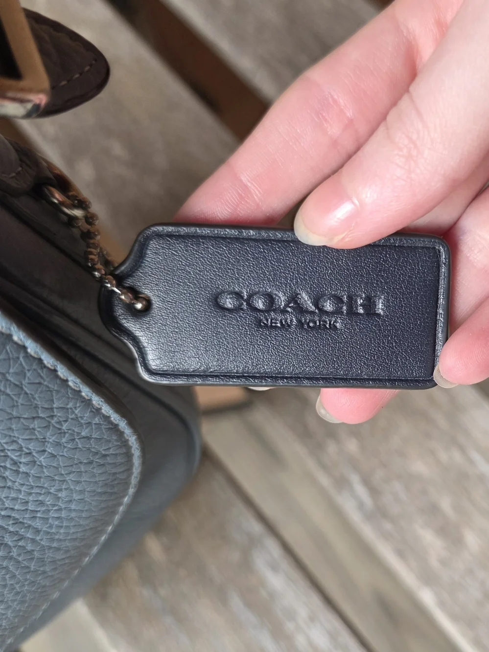 Coach Macie Saddle Bag Varsity Stripe Blue Crossbody Purse